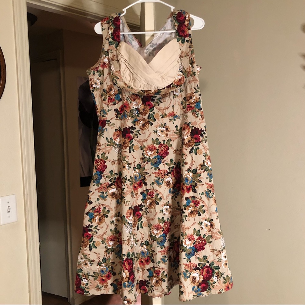 Vintage Floral Dress 2x